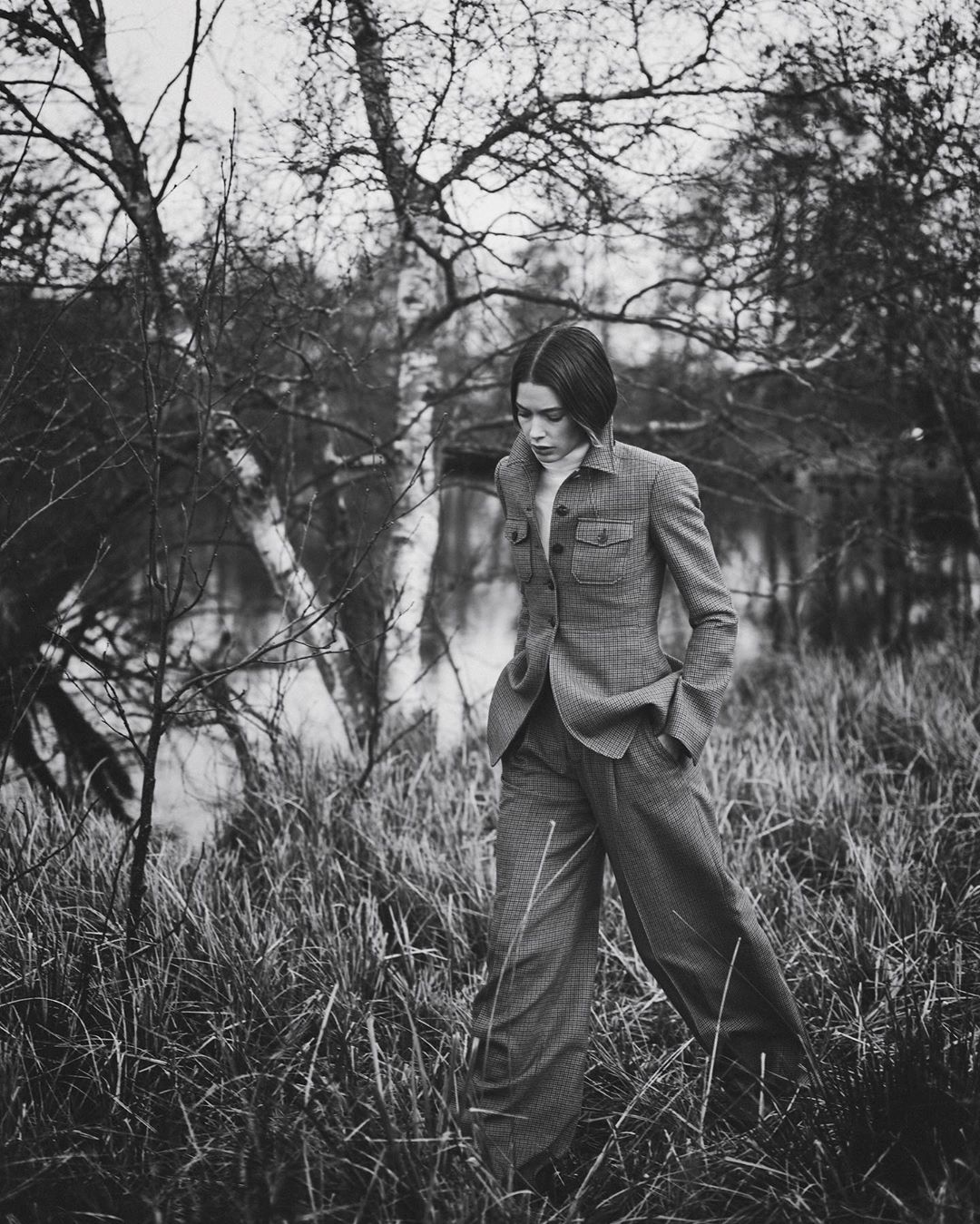 Chloé - Exploring autumn: Photographer Annemarieke van Drimmelen (@AnnemariekevanDrimmelen) captures Doutzen Kroes (@Doutzen in a tailored look from the #CHLOEfall20 collection) for WSJ magazine (@WS...