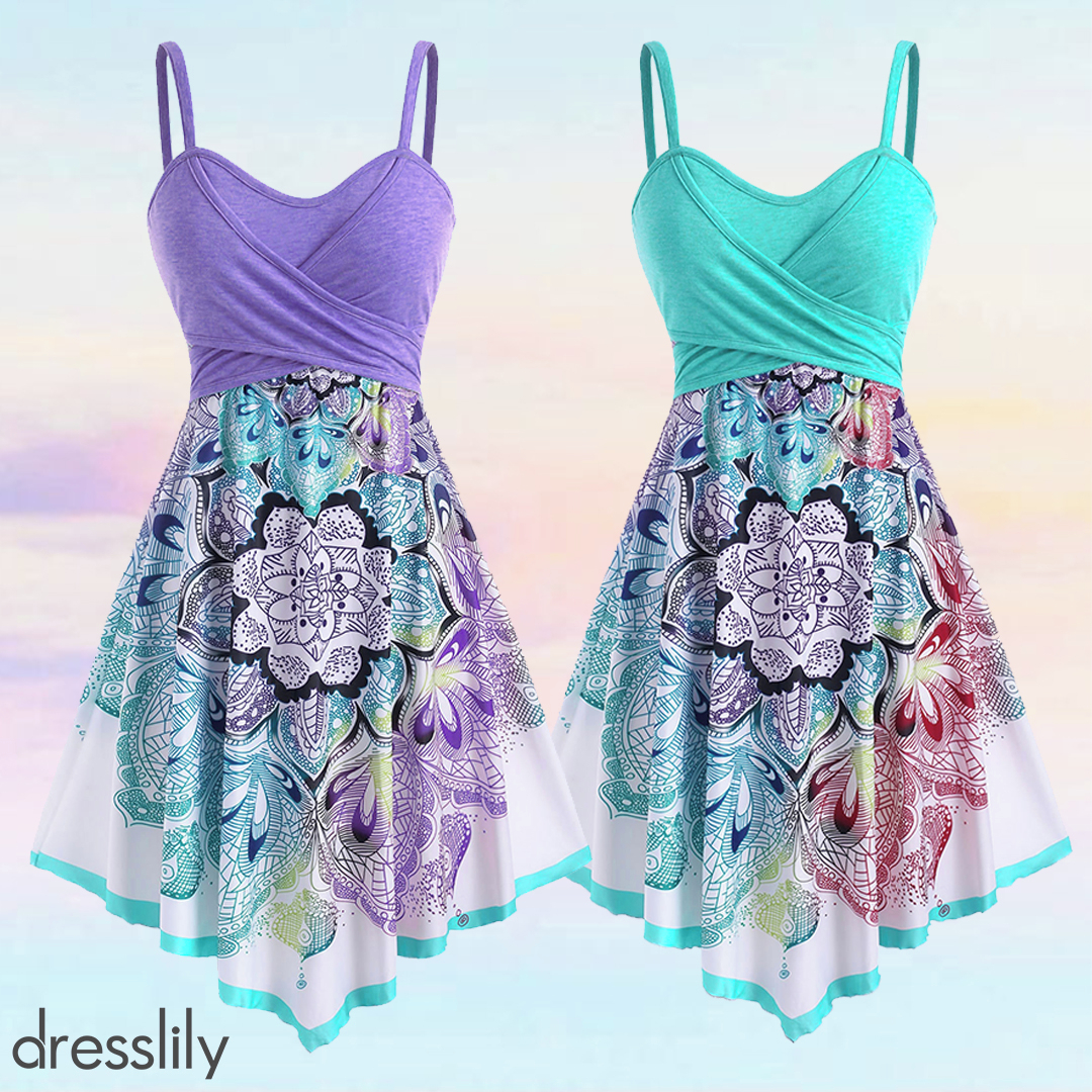 Dresslily - 💜👗Right or left?⁣
👉Search: "Bohemian Flower Crossover Empire Waist Dress"⁣
🌟CODE: MORE20 [Get 22% off]⁣
#Dresslily