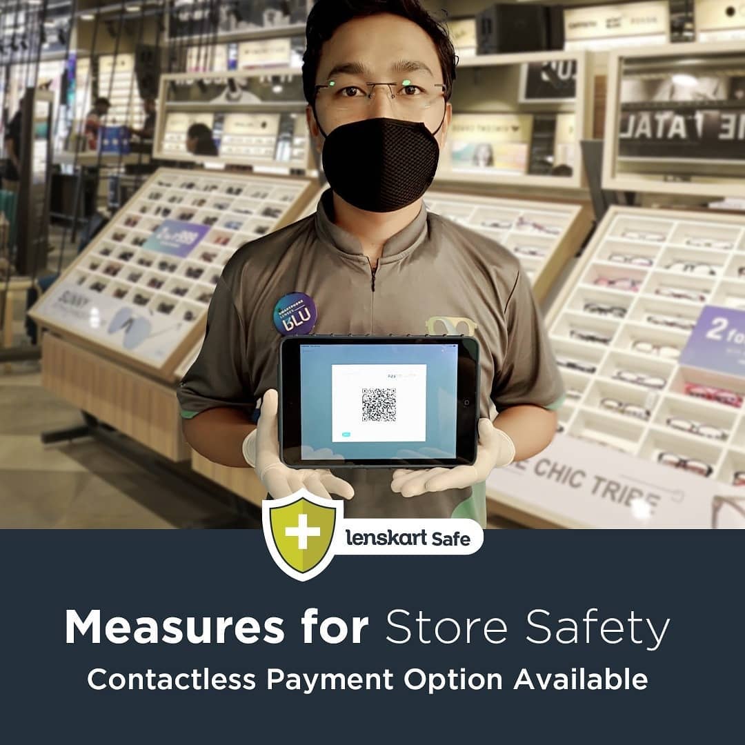 LENSKART. Stay Safe, Wear Safe - The option of contactless payment is available at all our stores to ensure a safe shopping experience.

#ShopSafeWearSafe

#Mission2020 #2020Vision #LenskartEyewear #L...