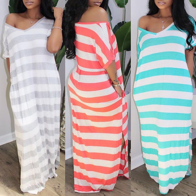 Whatlovely - Stripe V-Neck Slit Tee Dress🔍Search 'GEX7077' link in bio.

#instagood #fashion #style #instafasion #beauty #standout #ootd #bestoftoday #onlineshopping #BoutiqueShopping #womenswear #wo...