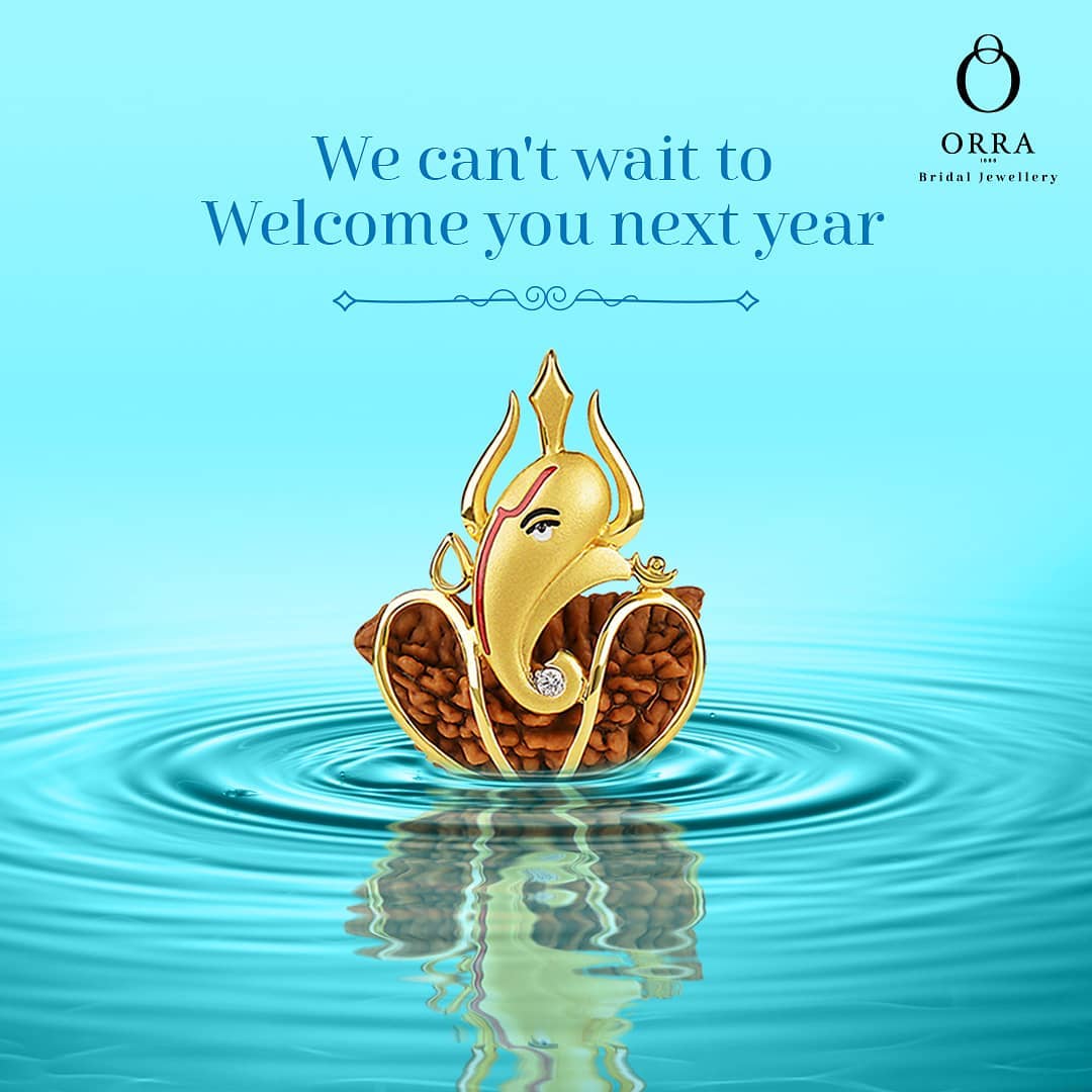 ORRA Jewellery - As we bid goodbye to our Bappa, we ask for his blessings, great health and happiness for everyone! #AnantChaturdashi

#GanpatiBappaMorya #MangalMurtiMorya 
#ORRA