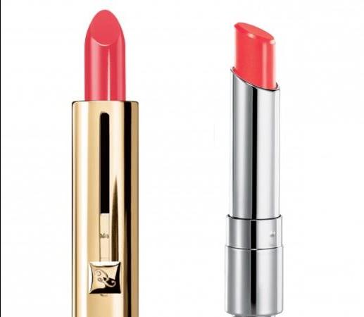Розово-коралловые Dior Addict Lipstick #754 Pandore и Guerlain Rouge Automatique #171 Attrape-Coeur - avis