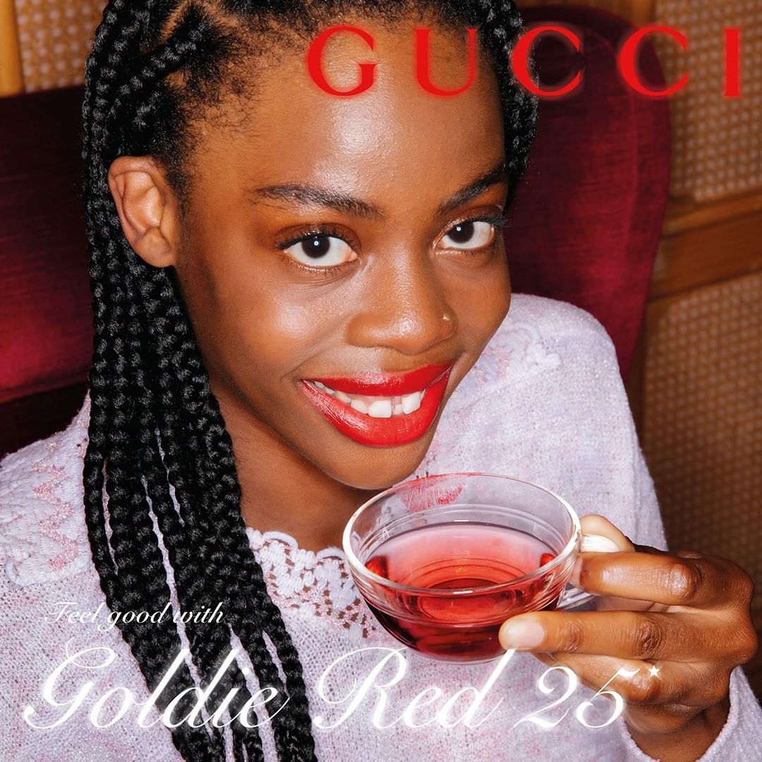 Gucci Official - @guccibeauty’s starred lipstick color #GoldieRed25 is the protagonist of images and videos with catchy jingles captured by director @maxsiedentopf celebrating the signature shade avai...