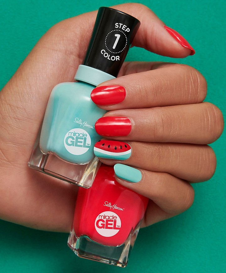 Sally Hansen - This sweet look is one in a melon 🍉. Tap the photo to shop Mintage, Redgy, Onyx-pected and Get Mod at @Amazon! #NationalWatermelonDay