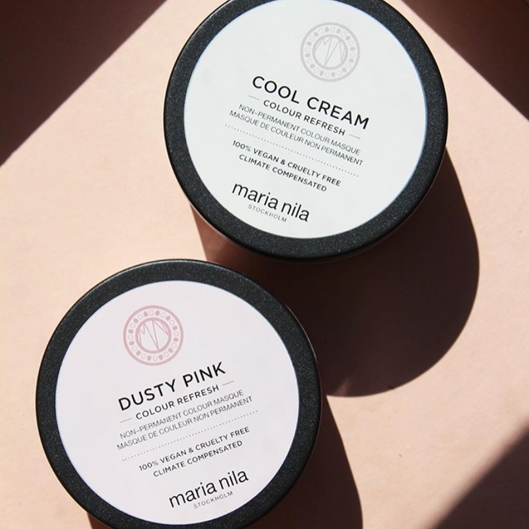 Maria Nila Stockholm - Have you tried our new Colour Refresh? Cool Cream & Dusty Pink 💕 Available in 300ml and 100ml! Swipe to see the amazing results 😊#marianila #colourrefresh #vegan
