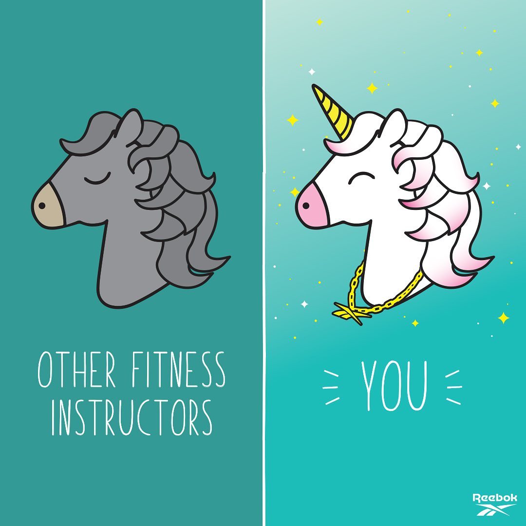 Reebok - Tag the unicorn in your life 😌. #PermissionToPause #LiftUpMyTrainer