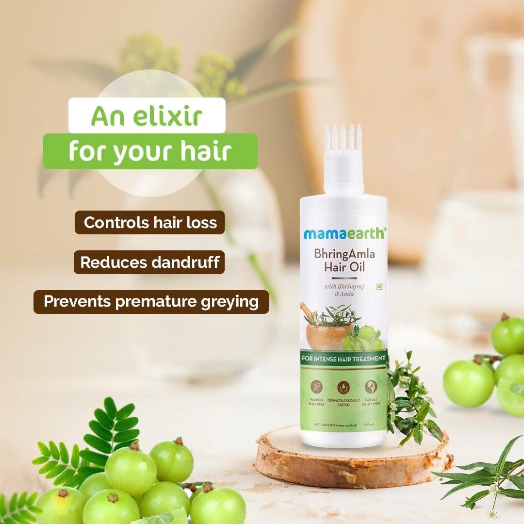 Mamaearth - #NewLaunchAlert

Here to work miracles for your hair!

Bring hair loss woes and dandruff under control with Mamaearth BhringAmla Hair Oil. 

To shop our products, check link in bio.

#mama...