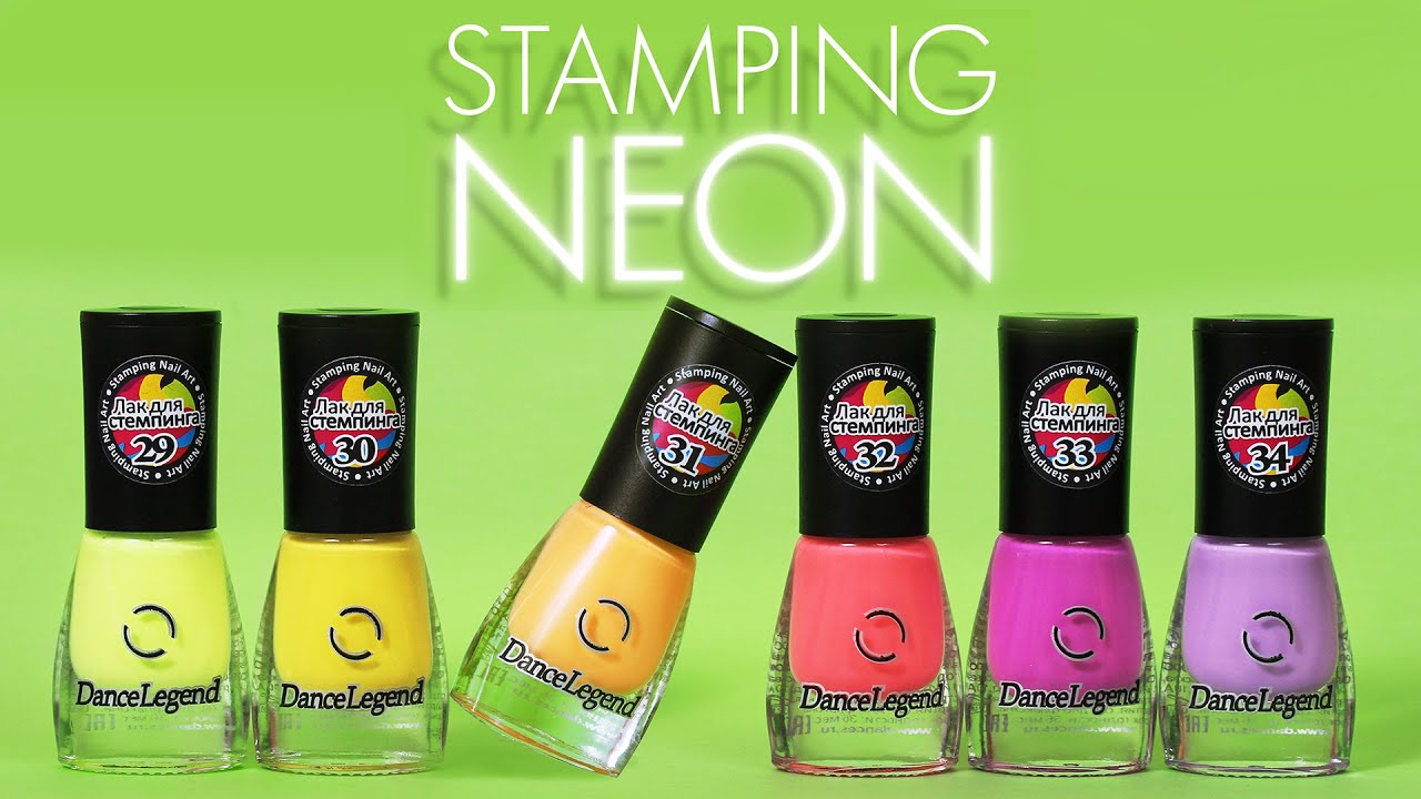 Stamping NEON Nail Polish Collection | Dance Legend