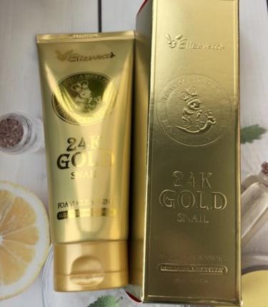 Пенка для умывания Elizavecca 24K Gold Snail Cleansing Foam фото