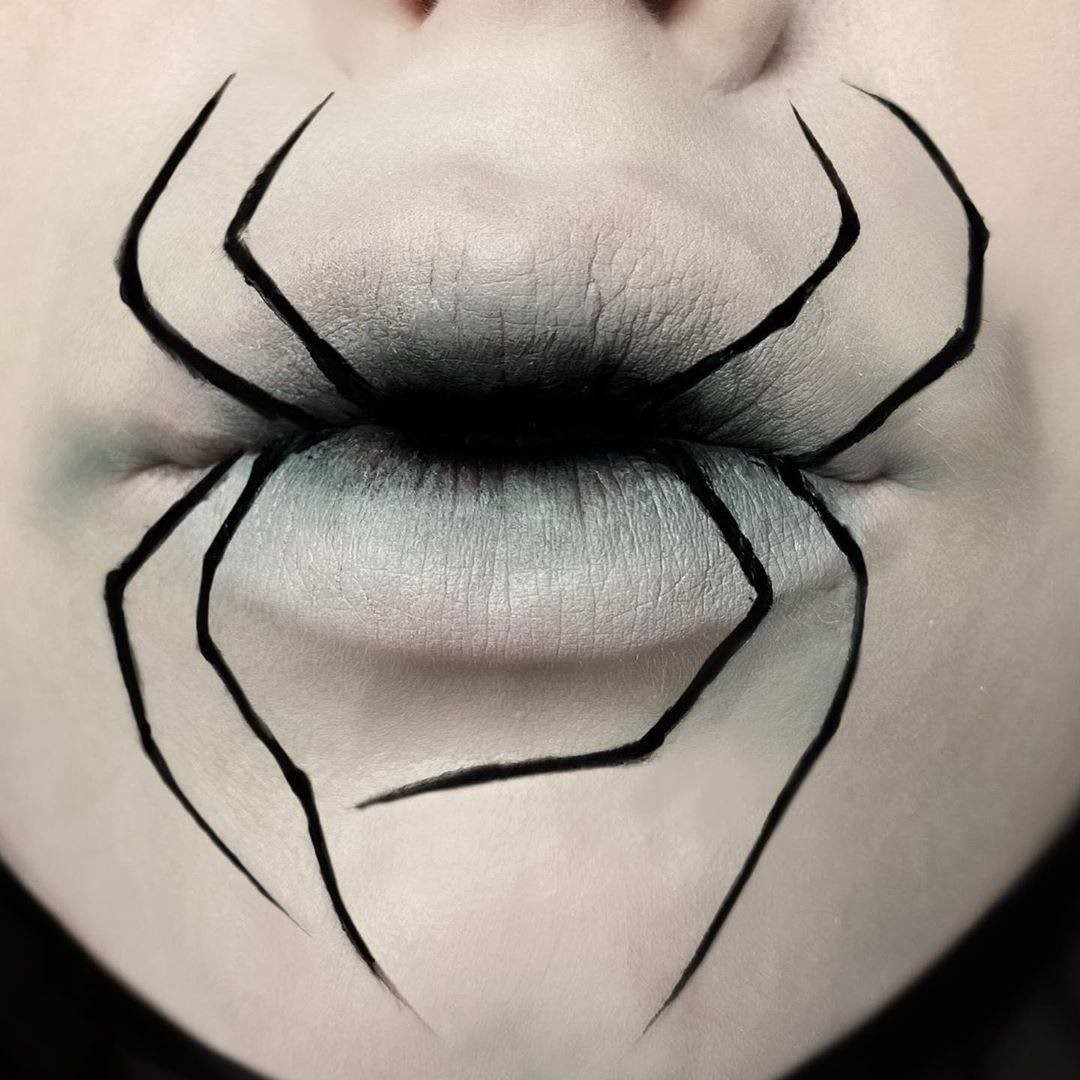 NYX Professional Makeup - @chloeybeauty creates this creepy, crawly #lipart using our Epic Wear Liquid Liner in 'Black' + SFX Face & Body Paint Palette in 'Primary' 🕷️ • #nyxcosmetics #nyxprofessional...