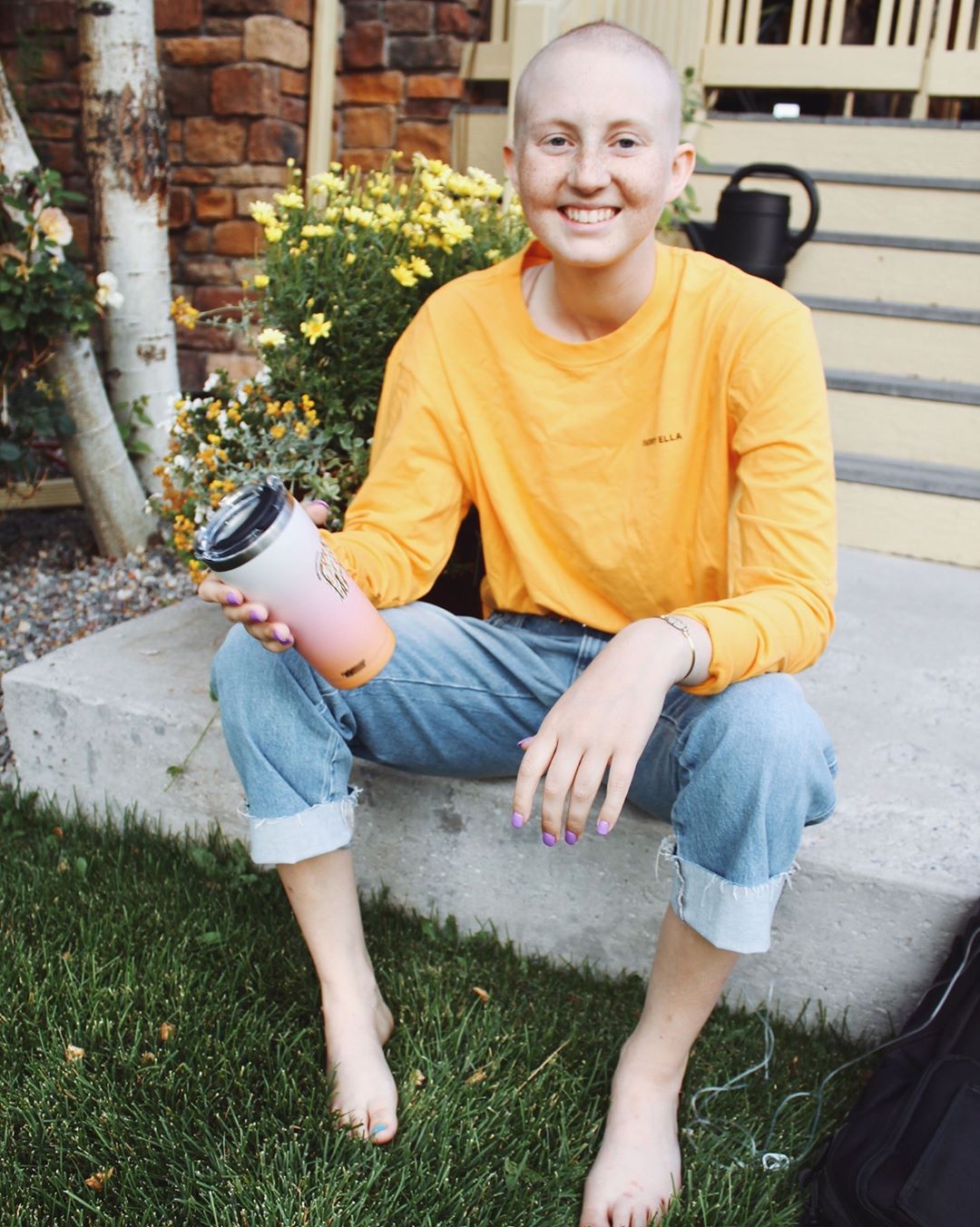 Ivory Ella - Meet Campbell. She is 18 years old and has been battling a rare form of cancer since 2017. We love Campbell's heart for Childhood Cancer Awareness. As an avid skier, she combined one of h...