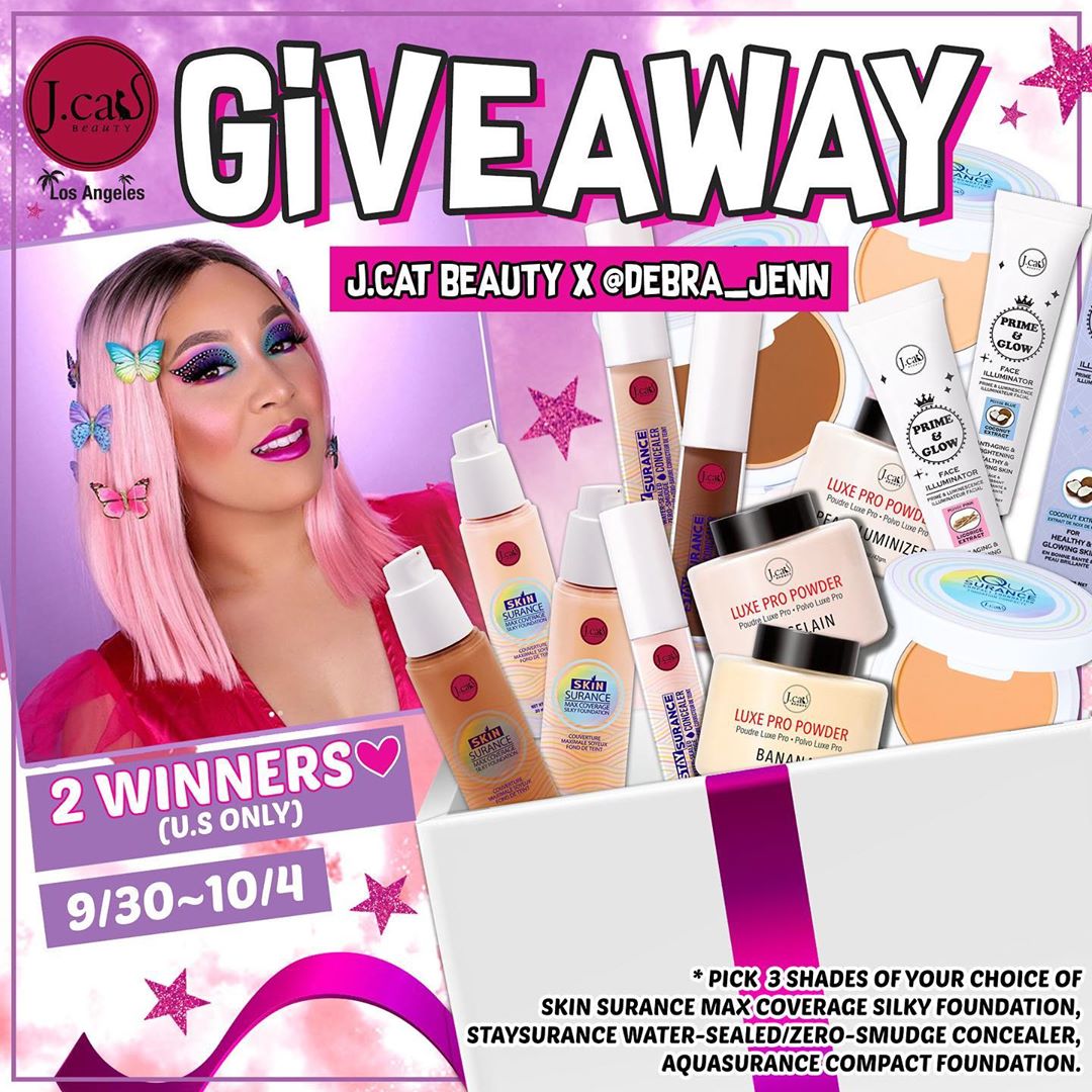 J. Cat Beauty - ✨💖G I V E A W A Y  T I M E💖✨ Who saw @debra_jenn 's IGTV video using our amazing face products?? 2 lucky babes will win the products pictured + an adorable mirror & makeup bag💕 
Here's...