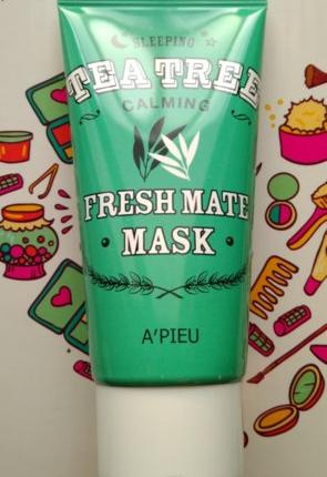 Ночная маска для лица A'Pieu Tea Tree Calming Fresh Mate Mask фото