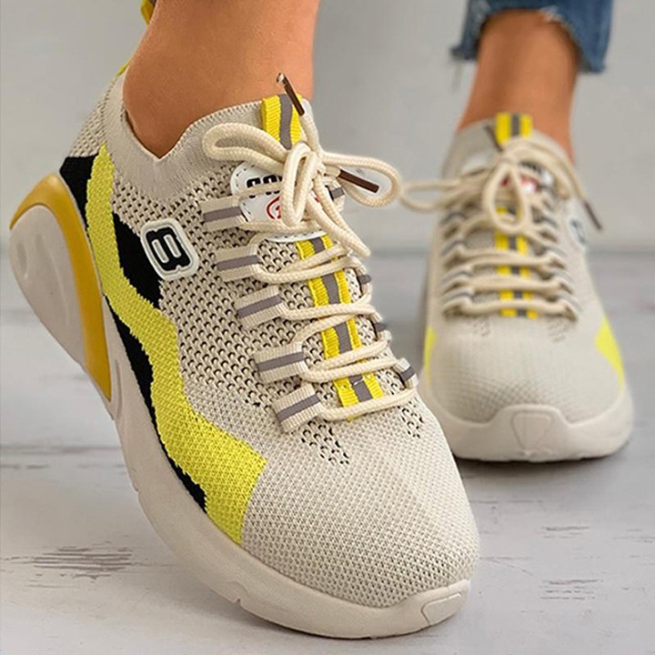 Joyshoetique - Knit Colorblock Lace-up Casual Sneaker 🔥⁠
Search🔍:[LZT3139] ⁠
👠www.joyshoetique.com👠⁠
⁠
⁠
 #sneakers #sneakerhead #kickstagram #hypebeast #soleonfire #style #beautiful #instafashion