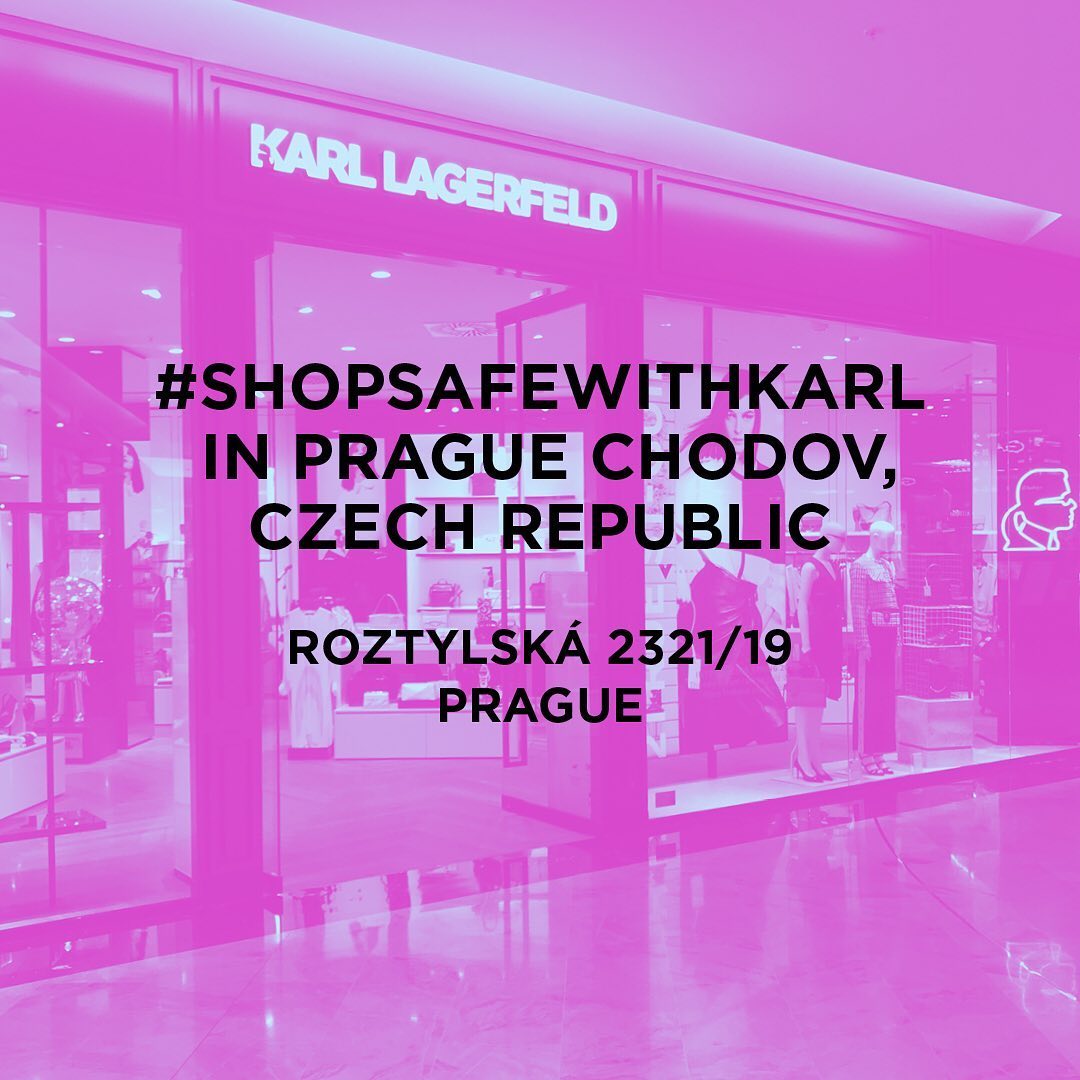 KARL LAGERFELD - Dobrý večer, Prague! We look forward to welcoming you at #KARLLAGERFELD in the Myslbek and Westfield Chodov shopping centers, which are now open again. #SHOPSAFEWITHKARL