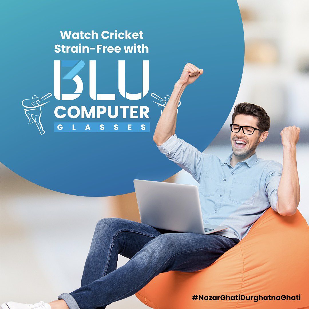 LENSKART. Stay Safe, Wear Safe - Is cricket fatigue getting on to you? 🙇🏻‍♂️ BLU’s exactly what you need. Lenskart BLU Computer glasses block 98% of harmful blue light from digital screens and make bi...