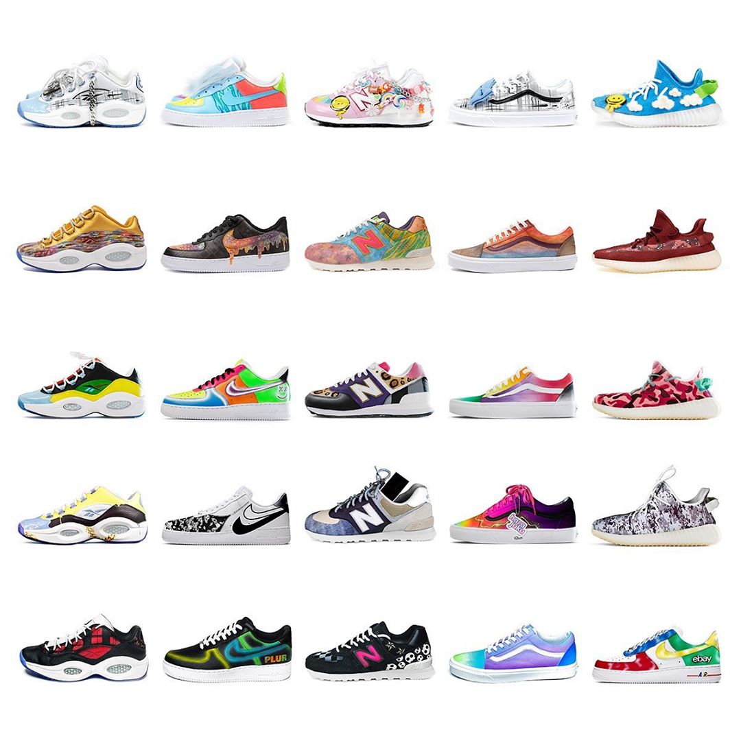 ebay.com - If you missed the eBay  #25Kicks collection, feast your 👀  on the entire set. 25 custom sneakers, inspired by the last 25 years of pop culture. Each pair is an iconic silhouette turned into...