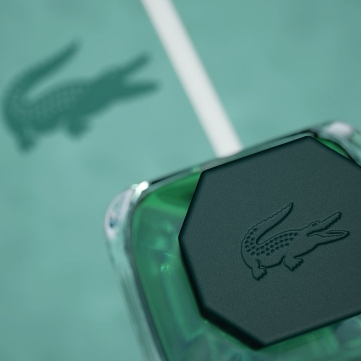 Lacoste - Sculpted base of a tennis ball, cap like the grip of a racket, label inspired by a baseline: Lacoste plays with style. #LacosteFragrances #LacosteMatchPoint