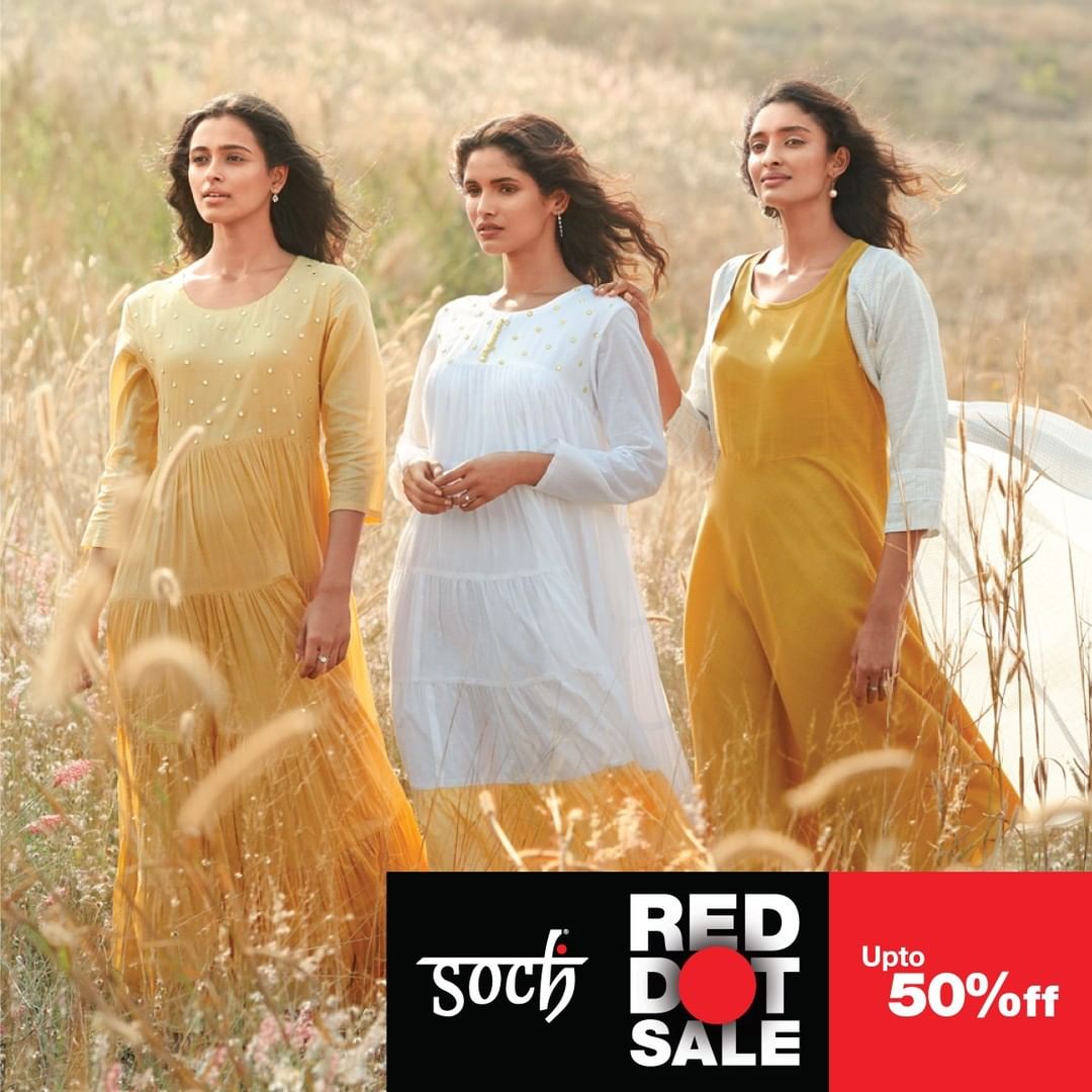 Soch - Float away in our dreamy gorgeous flares, for a stylish look under the sun. 
Shop at the Red Dot Sale online and at your nearest Soch store. 
Link in bio. 

#EthnicFashion  #SochRedDotSale #Soc...