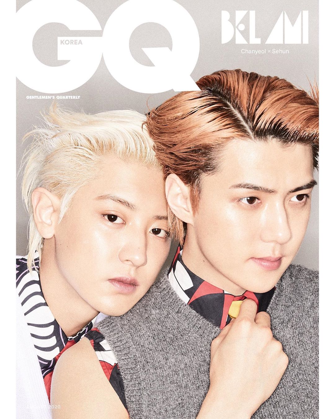 Prada - Se Hun Oh and Chan Yeol Park from band @weareone.EXO wearing #PradaFW20 on the cover of @GQ_KOREA's August issue. The theme of the issue is 'Bel Ami' which is French for 'beautiful friendship'... Prada - Se Hun Oh and Chan Yeol Park from band @weareone.EXO wearing #PradaFW20 on the cover of @GQ_KOREA's August issue. The theme of the issue is 'Bel Ami' which is French for 'beautiful friendship'...