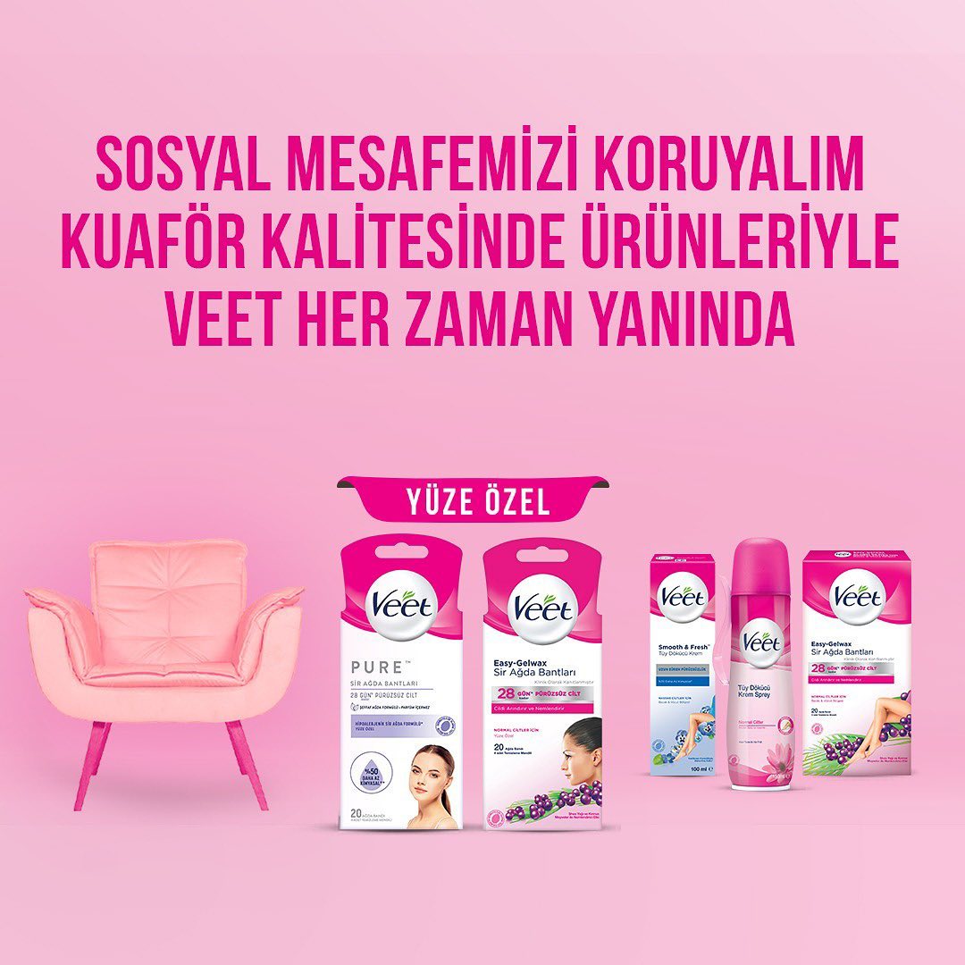 Veet Türkiye - Yüz, koltuk altı & bikini bölgesi ve bacak & vücut bölgesine özel ağda bantları ve tüy dökücü krem ürünleriyle Veet kuaför kalitesinde sonuçları evinize getiriyor! 💕