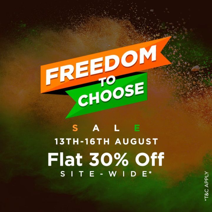The Man Company - The freedom movement that your body asked for is here. Grab your chance to free it from its grooming woes.
Freedom to Choose Sale begins tonight! 
Available Flat 30% Off sitewide.*
U...