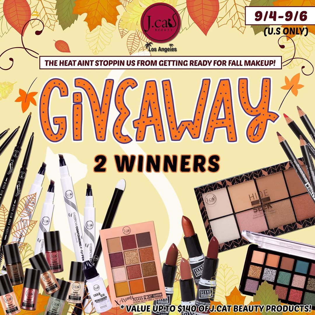 J. Cat Beauty - GIVEAWAY TIME: FALL EDITION🍂🍁☕️ Fall is just a FEW WEEKS AWAY and we want to giveaway some of our Fall favorites✨ 2 lucky winners will win everything that’s pictured!
Here's how to pla...