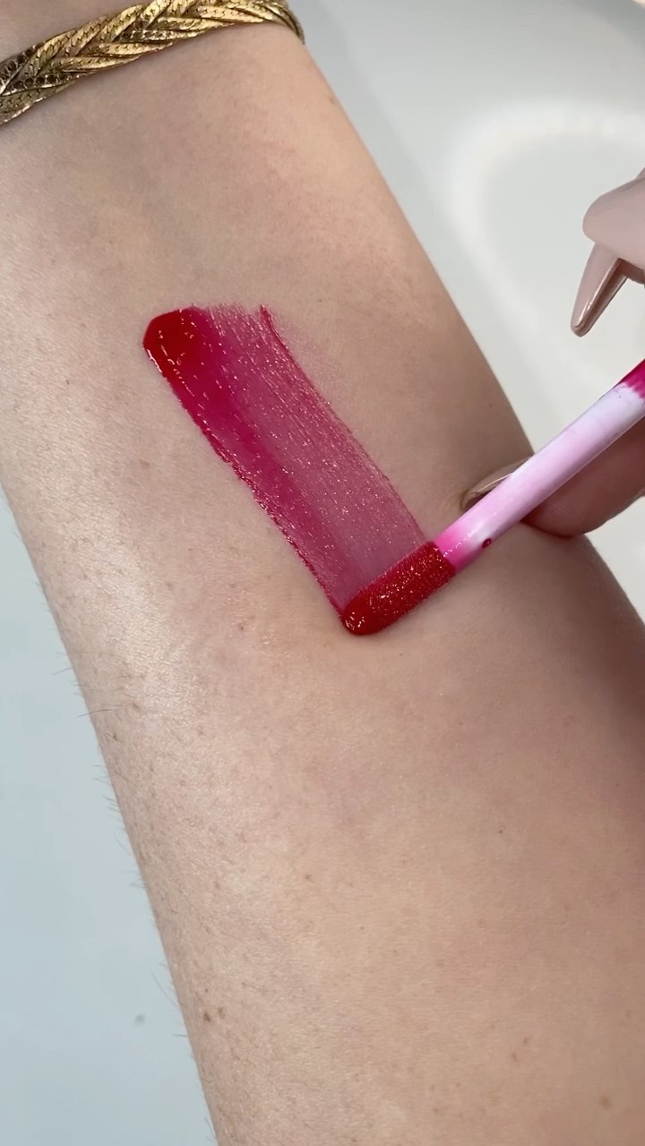 NYX Professional Makeup - Smooooth 🤤 This swatch of our Butter Gloss in 'Red Velvet' is delicious 🍰❤️ • #nyxcosmetics #nyxprofessionalmakeup #crueltyfreebeauty