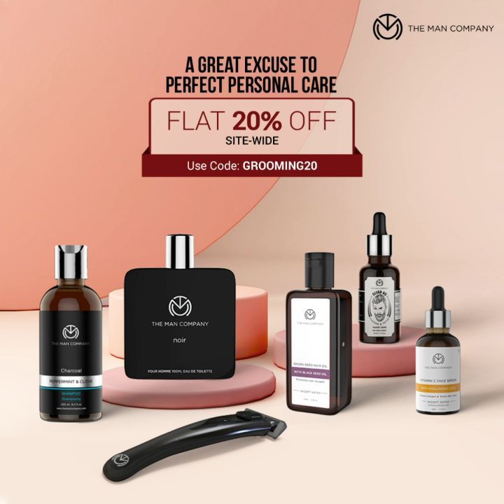 The Man Company - Gentlemen, Happy National Men's Grooming Day! Here's a great excuse to perfect personal care. Avail flat 20% off sitewide on 21st and 22nd August, 2020. Use code: GROOMING20
#themanc...