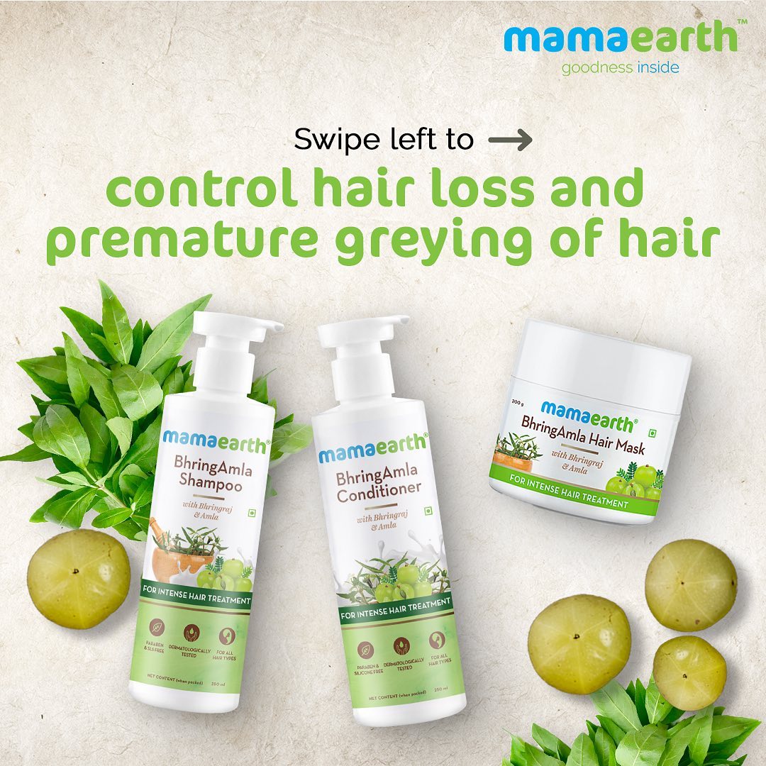 Mamaearth - Indulge in an intense hair care experience rich with the goodness of Ayurveda!

Mamaearth BhringAmla Range will deep condition and cleanse your hair for extra volume and shine!

To shop ou...