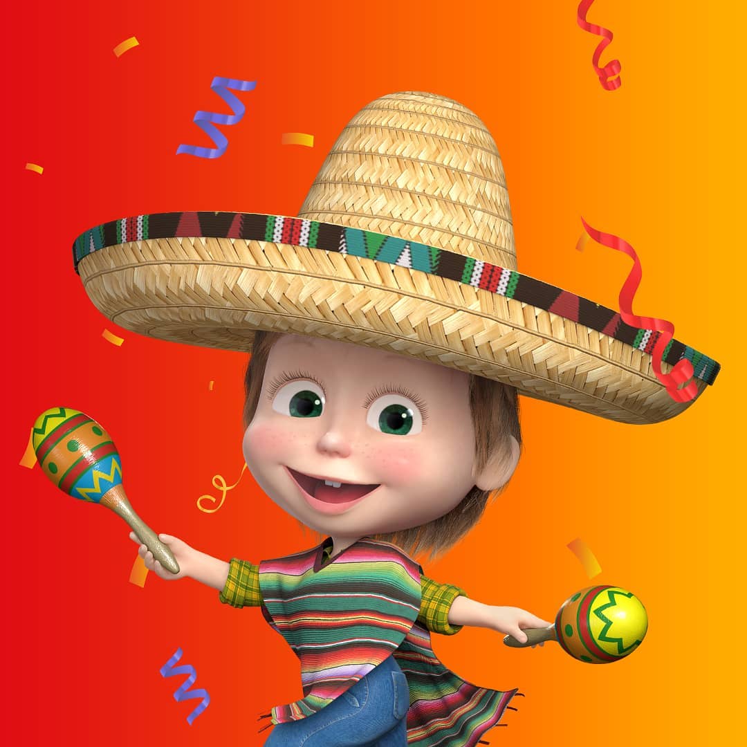 Masha And The Bear Official - Hola, dears! Did you know that Mexico is celebrating its independence this week? 🇲🇽 Masha is joining in on the celebration with her awesome Sombrero mask! Hurry up and jo...