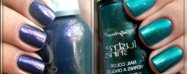 Um misto de esmaltes Orly High on hope & Sally Hansen lustre shine Scarab - resenha