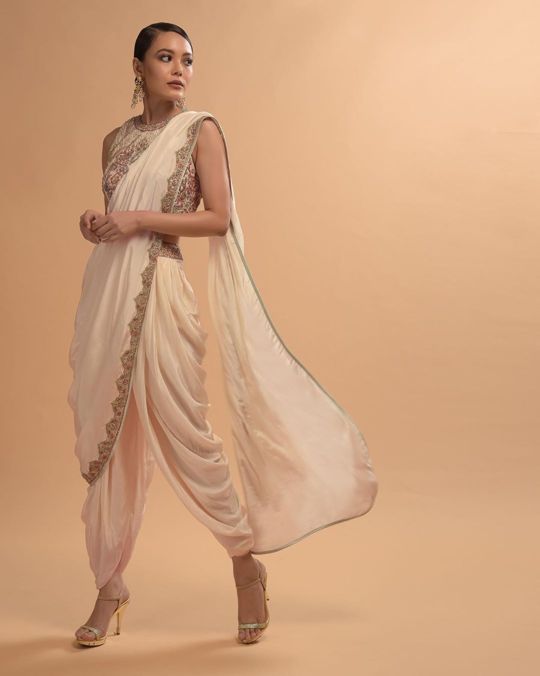 KALKI Fashion - #kalkixkesa🧚🏻
📍You can book an Video Shopping Appointment/In-store Appointment to check out the collection too!(Keep a watch on our stories)
.
🕊️Luxurious Ivory:
Dhoti Sarees? Yes, the...