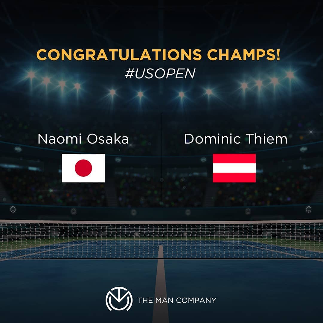 The Man Company - Well done @naomiosaka and @domithiem . Long may you flourish.
#themancompany #GentlemanInYou #usopen #usopentennis #dominicthiem #naomiosaka