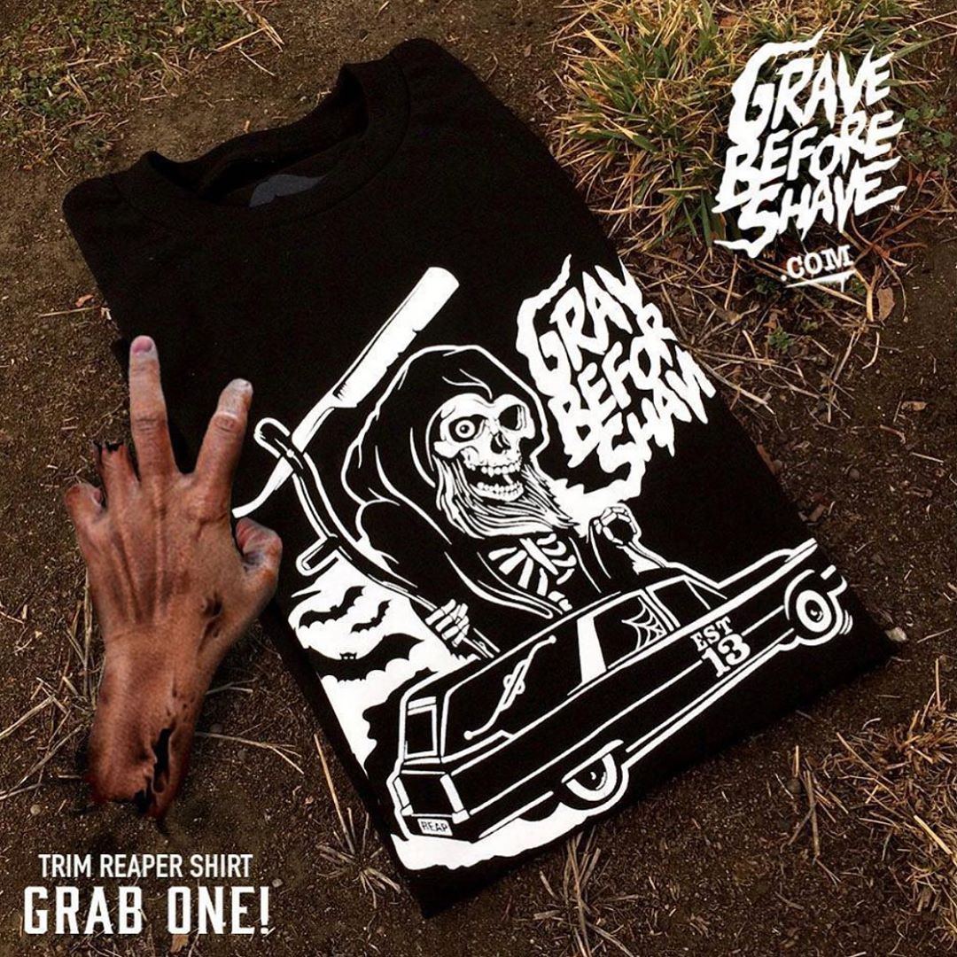 wayne bailey - Grave Before Shave Trim Reaper shirt 💀
—
GRAVEBEFORESHAVE.COM 
—
#BEARD #BEARDS #BEARDED #BEARDOIL #BEARDOILS #BEARDBALM #BEARDBALMS #BEARDLOVE #BEARDLIFE #BEARDEDVILLAINS #beardedlifes...