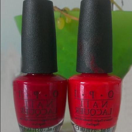 Маникюр цвета лета с OPI Kennebunk-Port NL90 и OPI Red My Fortune Cookie NL42