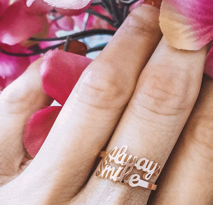 Soufeel.com - ✨ Always smile! It may be what brightens someone’s day. ☀️ Our Two Name Ring is available in rose gold, gold, or silver. ✨ @alys_pir #InstaJewelry