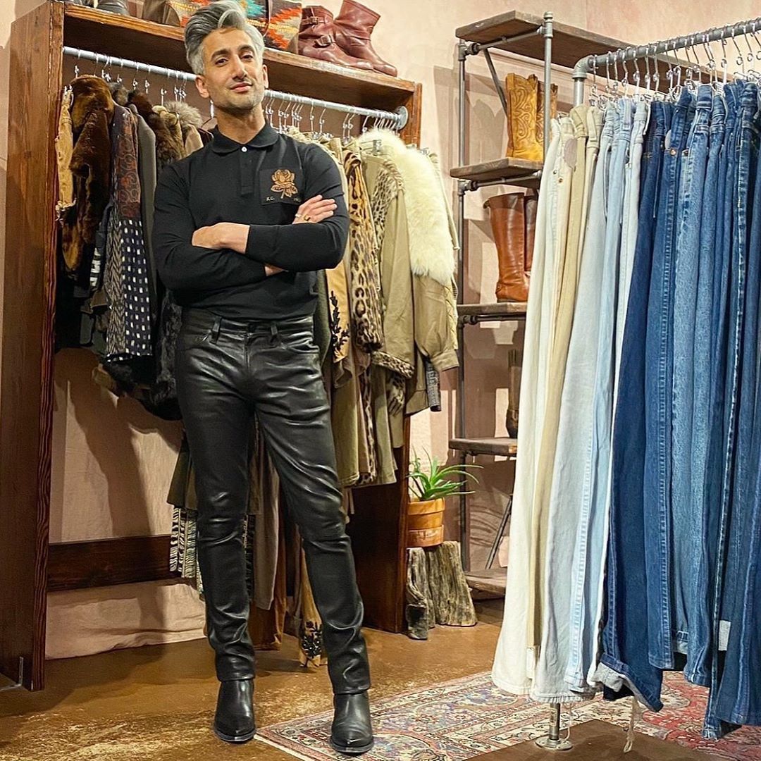 J BRAND - @tanfrance catching our eye in the leather Mick Skinny Fit #inmyjbrand