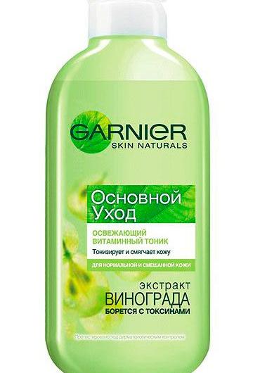 Тоник Garnier "Основной уход" Освежающий витаминный для нормальной и смешанной кожи