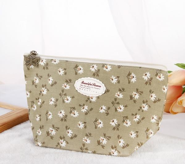 Косметичка Aliexpress New Vintage Floral Printed Cosmetic Bag Women Makeup Bags Female Zipper Cosmetics Bag Portable Travel Make Up Pouch