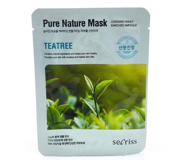 Тканевая маска для лица Secriss Pure Nature Mask TeaTree