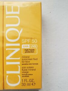  Клиник минеральная солнцезащитный крем флюид для лица SPF50, чувствительной кожи формула 1 унций (примерно 28.35 г.) новый в коробке