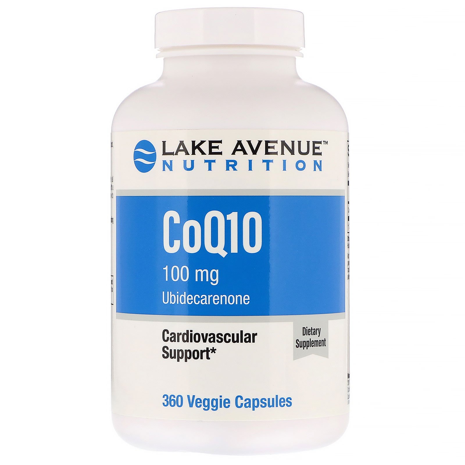 Lake Avenue Nutrition, Коэнзим Q10, 100 мг, 360 растительных капсул