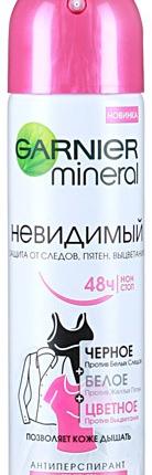 Дезодорант-антиперспирант Garnier Mineral Невидимый 48 часов - защита от следов, пятен, выцветания