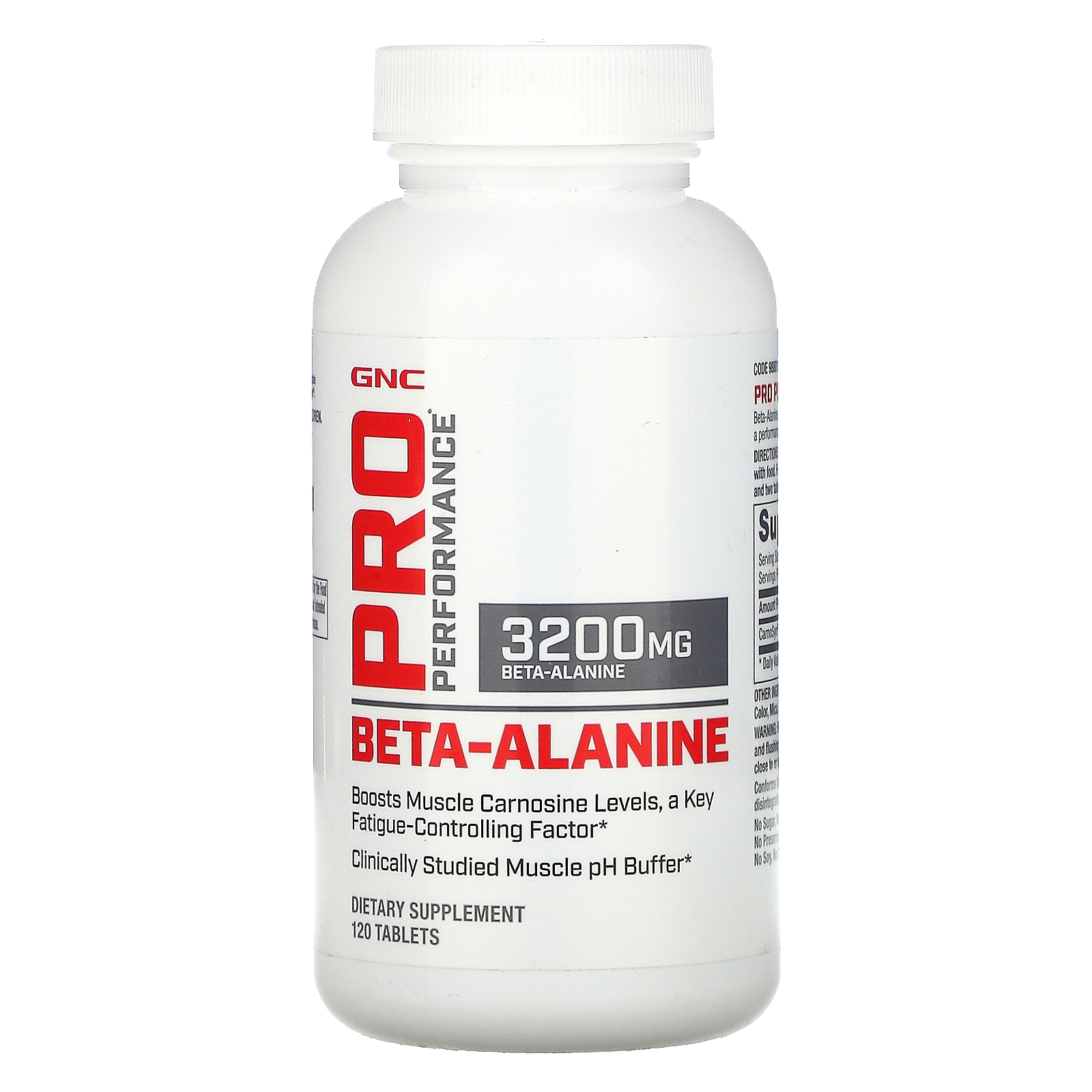 GNC Pro Performance, Beta-Alanine, 3200 mg, 120 Tablets