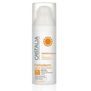  Castalia helioderm солнцезащитный крем не душистое крем для лица Spf 50+ чувствительной кожи 50 мл