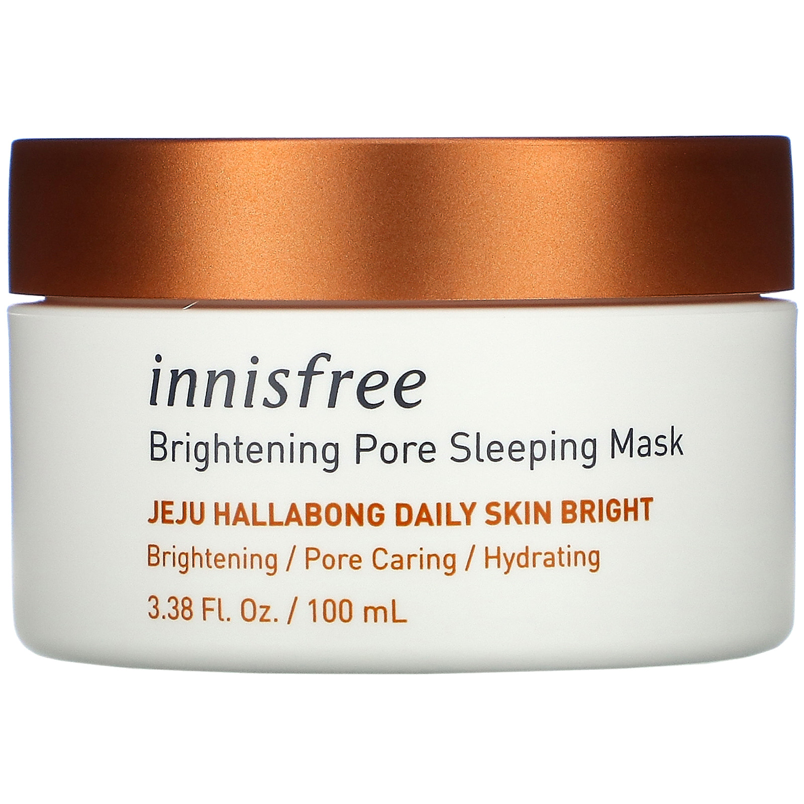 Innisfree, Jeju Hallabong Daily Skin Bright, Brightening Pore Sleeping Mask, 3.38 fl oz (100 ml)