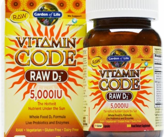 Витамины Garden of Life Vitamin Code Raw D3 5000 IU