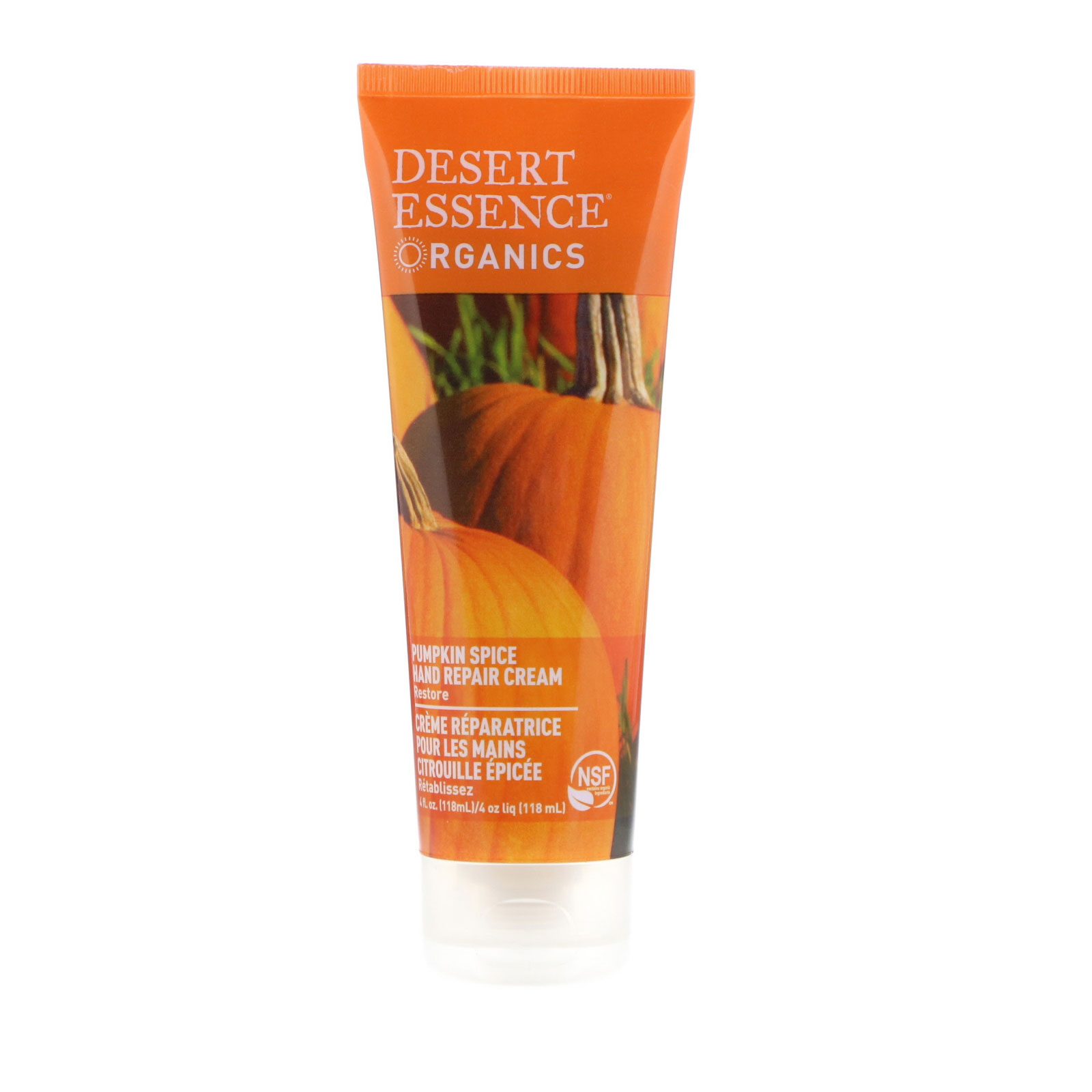 Desert Essence, Органический крем для заживления кожи на руках с тыквенным запахом, 4 жидких унции (118 мл)