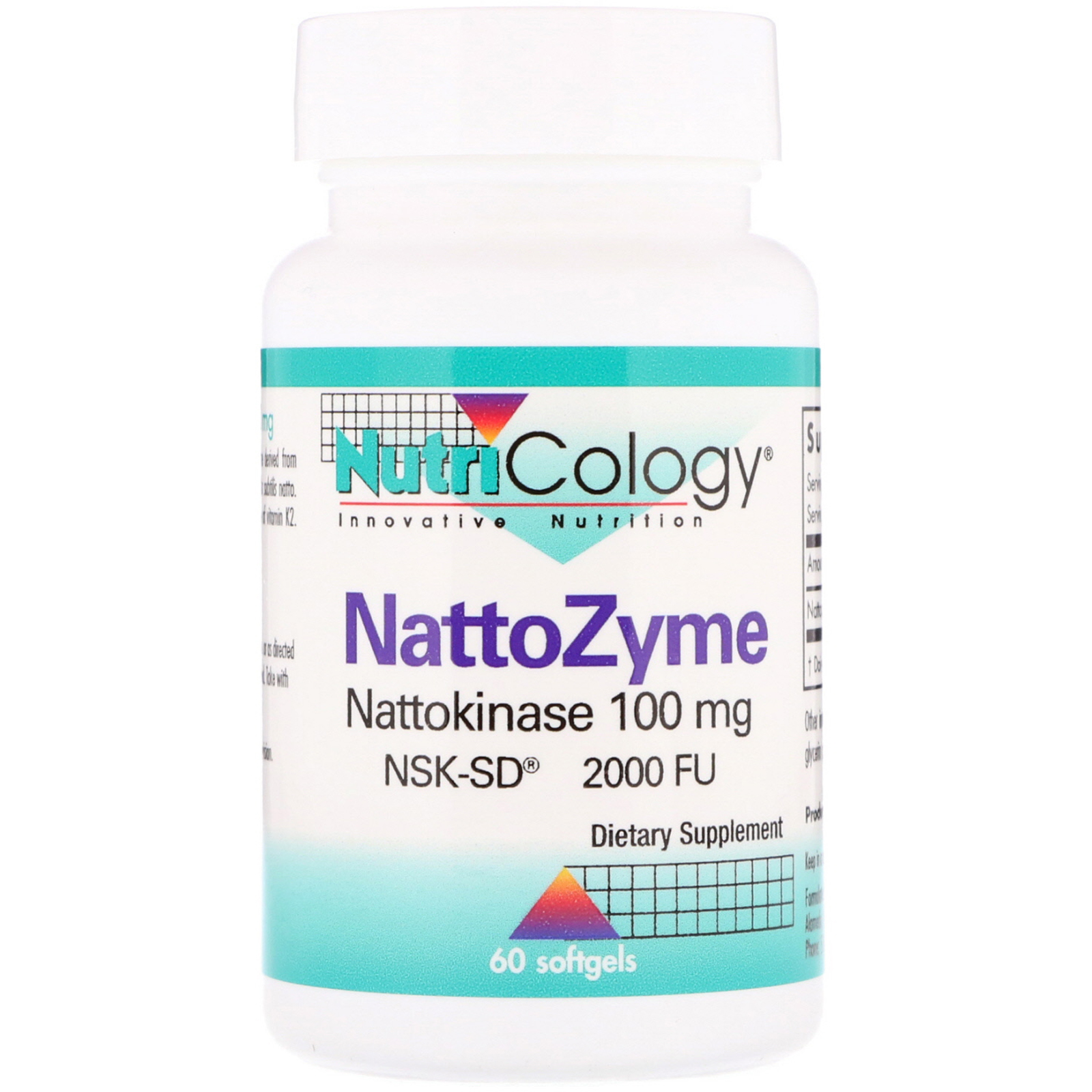 Nutricology, NattoZyme, 100 мг, 60 мягких таблеток